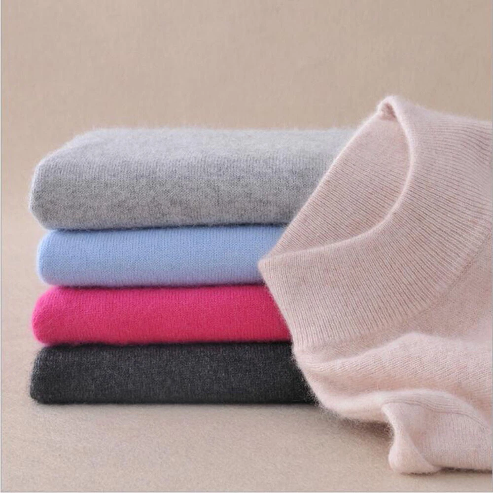 Maglione A Collo Alto Da Donna Top Pullover Lavorato A Maglia