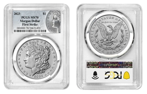 2023 Morgan Silver Dollar PCGS MS70 FIRST STRIKE  INCLUDES Box/COA