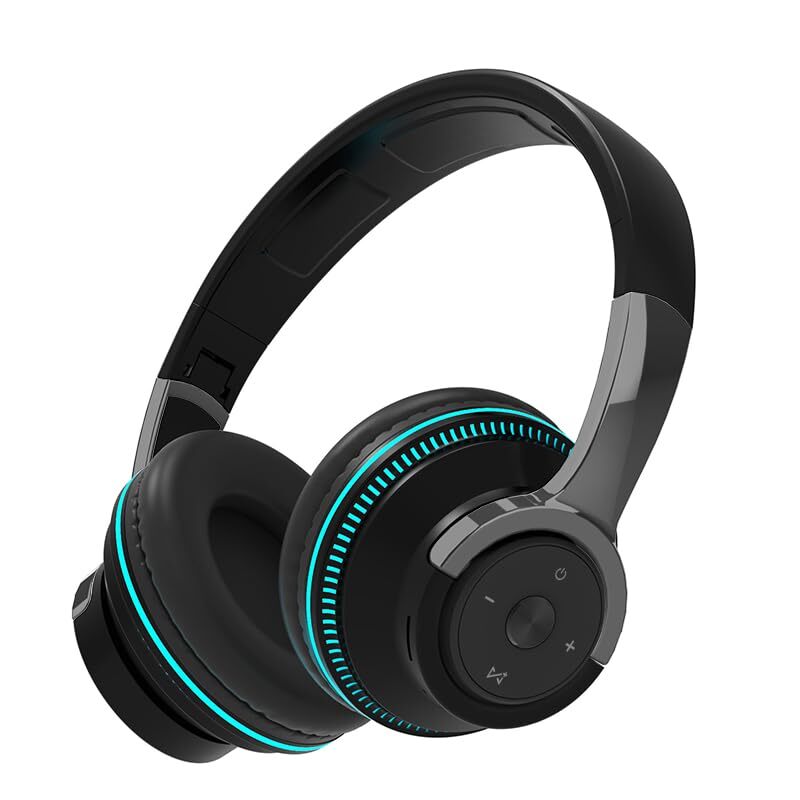 RGB Foldable Gaming Headphones with Mic & Noise Isolation for Adults & Teens