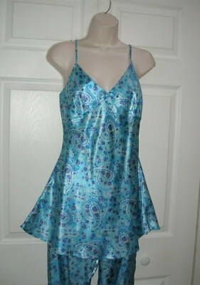 RAMPAGE Women's Pajamas Stylish Top & Pants Turquoise Blue Stylish