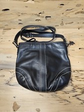 Unbranded faux leather crossbody purse black Zip S739