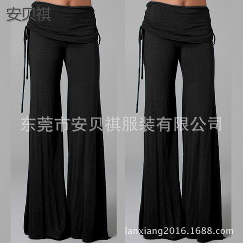 New hot selling loose flared pants, popular wide leg long pants for women - Picture 14 of 31