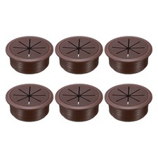 6 Pcs Desk Grommet, 2.09 Inch 53mm Desk Cable Hole Cover, Coffee