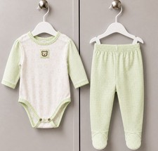 Hartstrings Baby Unisex Bear Print Bodysuit & Footed Leggings Set 0-3 Months
