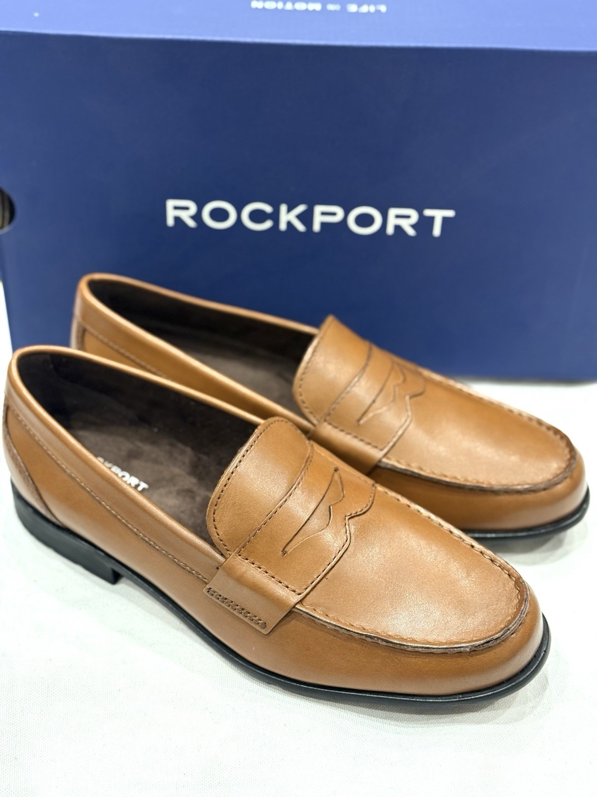 SAOLA Rockport Keaton Penny CI8840 scarpe eleganti da uomo colore marrone taglia 13