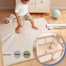 Leather Baby Play Mat 50x50in Thicken Foam Waterproof Playpen Mat for Baby Play