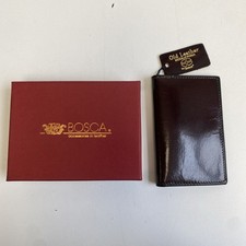 BOSCA Old Leather Calling Card Case Dark Brown