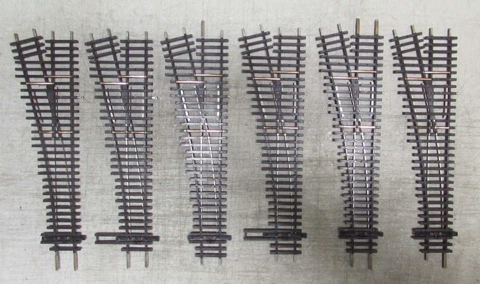 6 WALTHERS NICKLE/SILVER RH SWITCH TURNOUTS CODE 83 HO SCALE (LOT 333) - Image 2 of 2