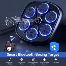 2024 Smart Music Boxing Machine Bluetooth Wall Target Training Exercise + Gloves