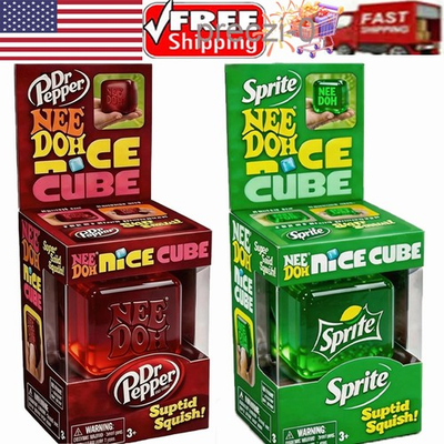 #ad Needoh Limited Edition Dr Pepper Sprite Nice Cube Suptid Squish Stress Toy Gift $38.99