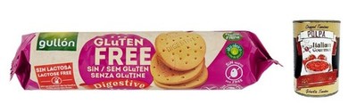 Gullón Gluten Free Digestive Biscotti Kekse Glutenfrei 150g+Italian Polpa 400g