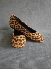 Vionic Women's Orinda Suede Ballet Flats Brown Leopard 6.5 PRE-OWN EUC