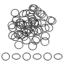 Open Jump Rings 50Pcs 15mm O-ring Connectors for Jewelry Making, Black