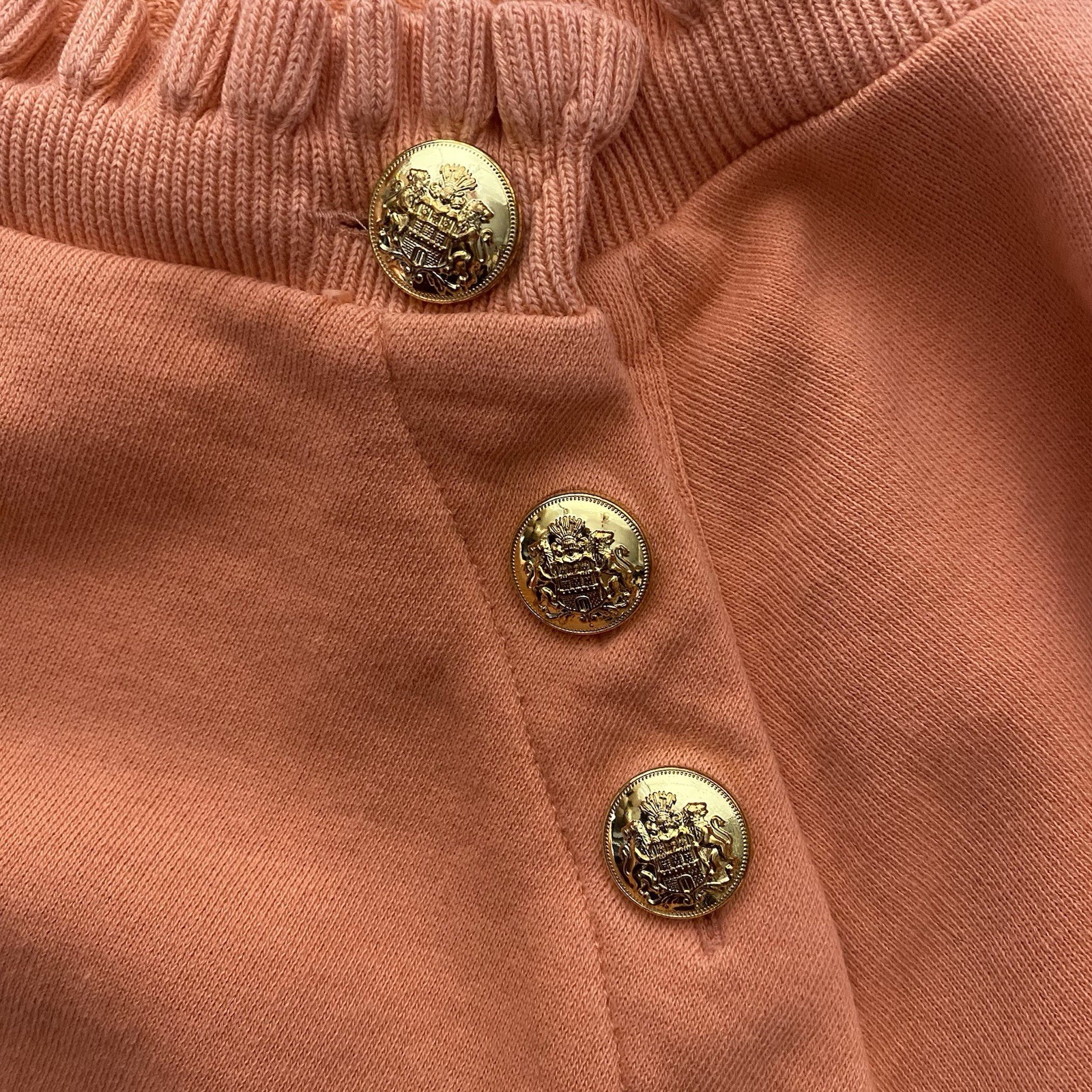 Talbots Ruffle Neck Light Orange Button Neck Long… - image 7