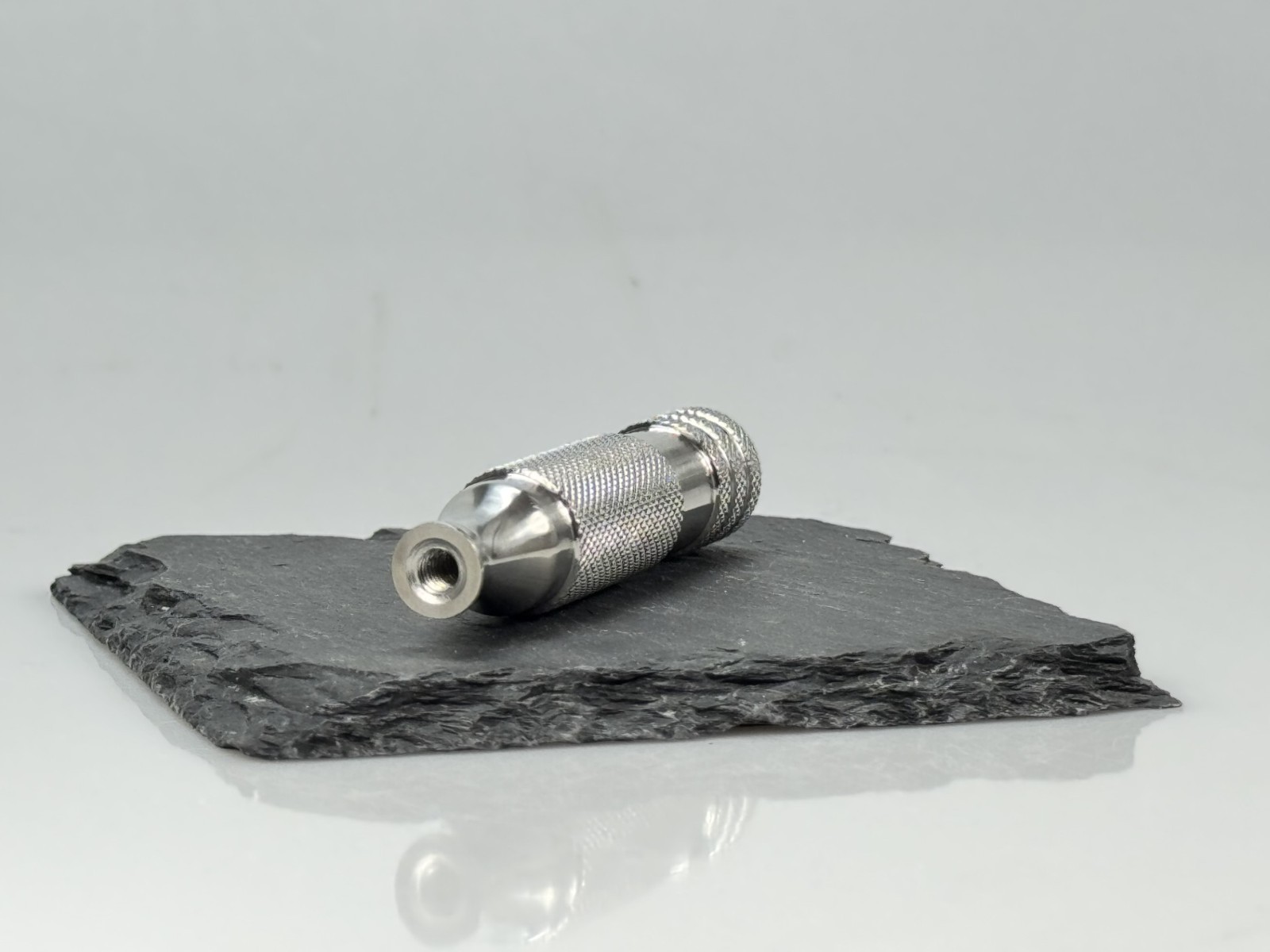 CNC Stainless Steel Replacement Safety Razor STUBBY SHORT 3.0" Inch Handle Only