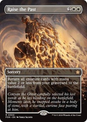 ~ Raise the Past (Borderless) ~ NM ~ Foundations ~ MTG ~