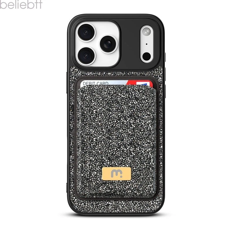Funda Diamante Compatible con Magsafe + Paquete Cartera MagStash para iPhone 17 Pro Max Foto 3 de 4