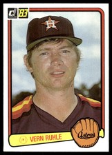 Vern Ruhle 1983 Donruss #627 Houston Astros MLB READ FREE SHIPPING AutographDen
