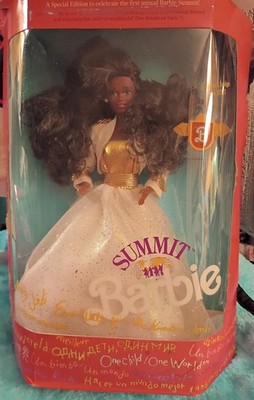 Vintage 1990 African American Summit Barbie Doll - Mattel