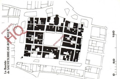Ansichtskarte_ La Bastide De Sauveterre De Rouergue, Karte