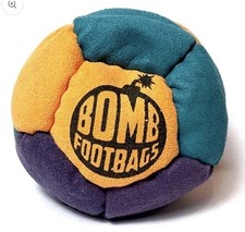 Bomb Footbags The Stunner 12 - Orange Teal Purple - Hacky Sack Foot Bag IN HAND