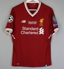 LIVERPOOL ENGLAND 2017/2018 HOME FOOTBALL SHIRT NEW BALANCE #11 SALAH UCL FINAL