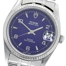 TUDOR Prince Date 74034 WG bezel Blue Dial Automatic Men's Watch 957025