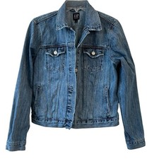 GAP Classic Blue Denim Jean Jacket 100 Cotton Women's Size Medium