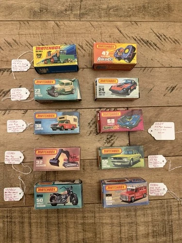New ListingAntique / Vintage Matchbox Cars With Original Boxes X 10