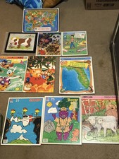 Lot of 10 vintage puzzle  s all complete but one 
