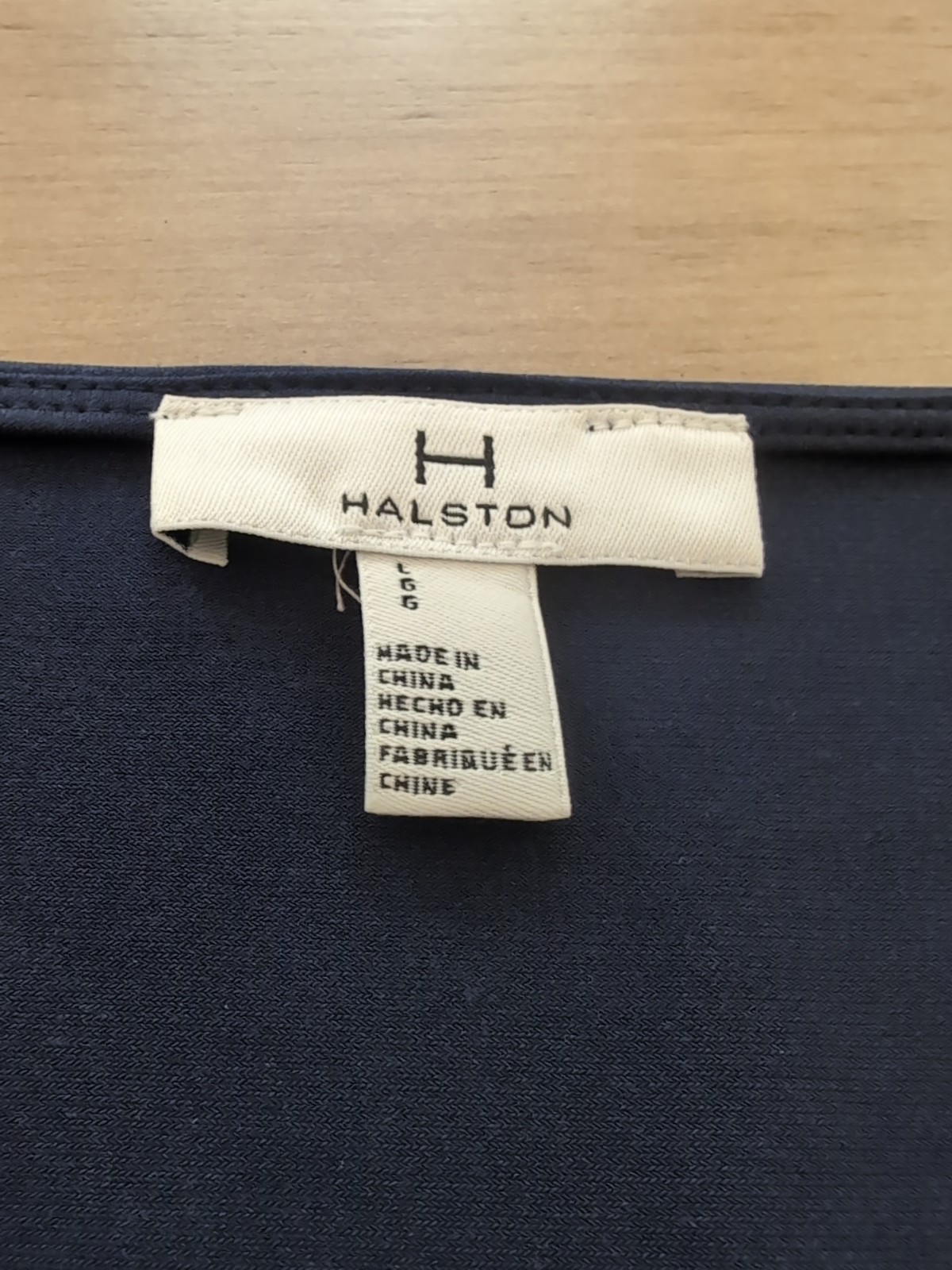 Halston Navy Blue Blouse L