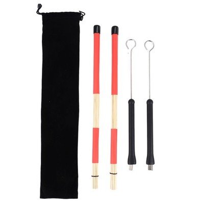 1 Paar Drum Brushes Retractable Drahtbuersten  Drumsticks Brush + 1 Paar St2476
