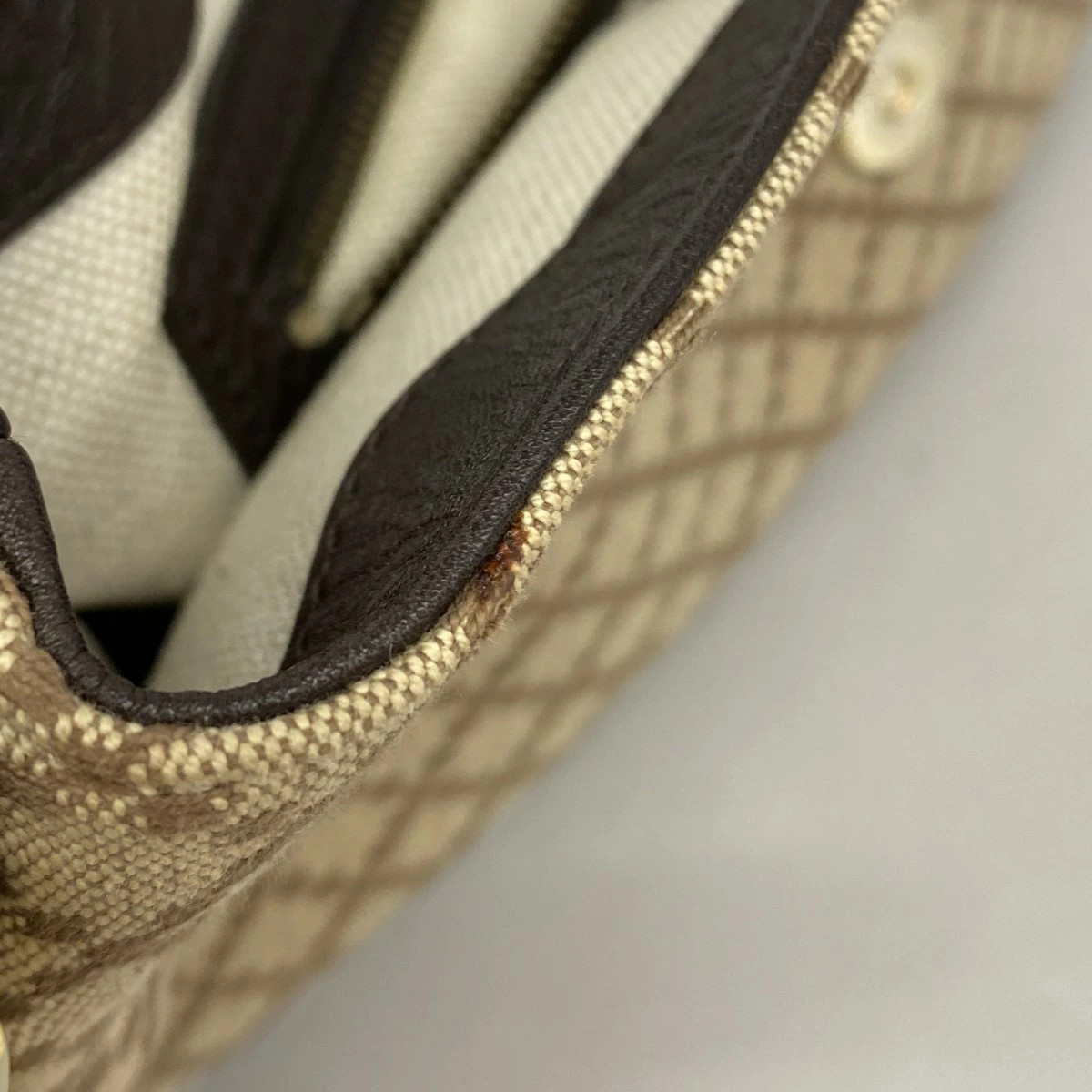 Gucci Diamante Canvas Leather Shoulder Bag Brown Gold thumbnail 9