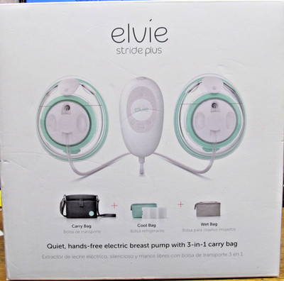 NEW ELVIE STRIDE PLUS WEARABLE ELECTRIC DOUBLE BREAST PUMP & 3-IN-1 CARRY BAG