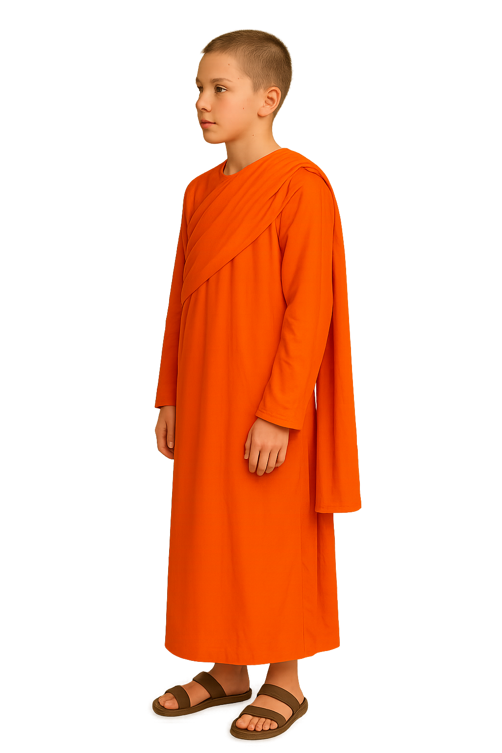 Childs Buddhist Monk Hare Krishna Shaolin Religious Fancy Dress Costume