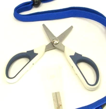 40Pcs Outdoor Angler 5" Braid Mono Scissors Stainless Saltwater + Sheath Lanyard
