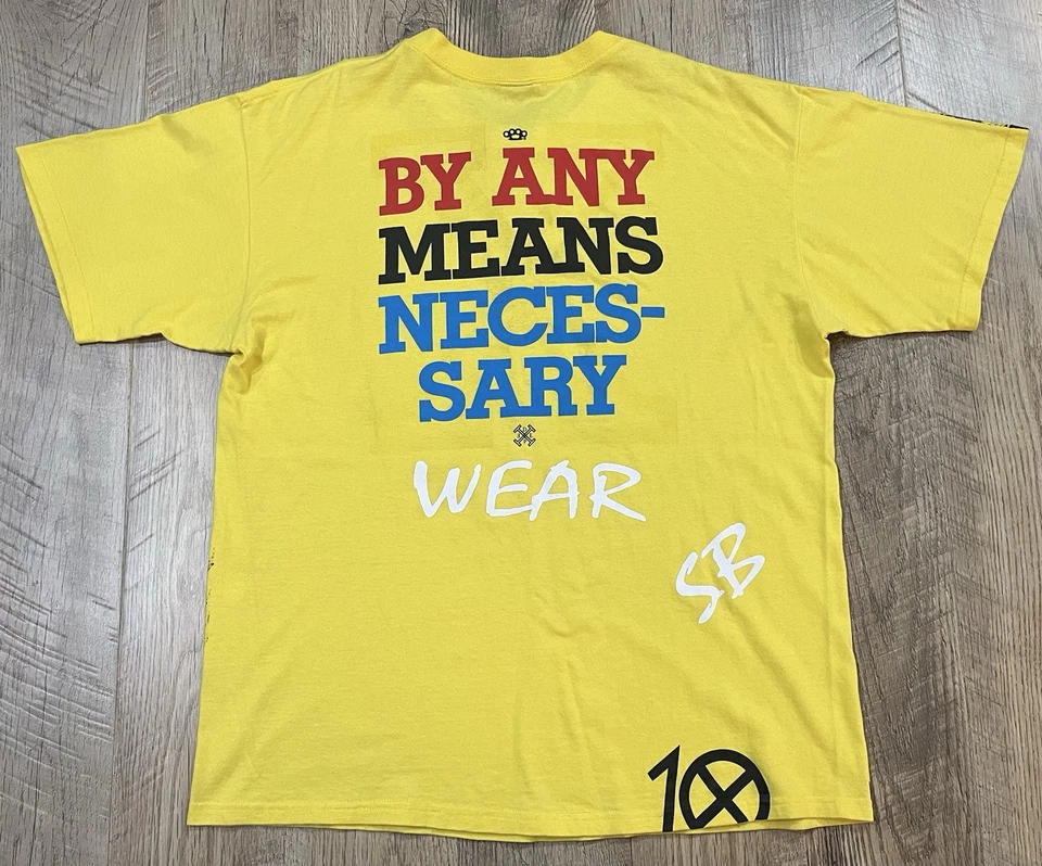 Camisa Malcolm X 10 DEEP AOP Gráfico Grande Doble Cara Y2K Hecha en EE. UU. Para hombres XL Foto 2 de 4