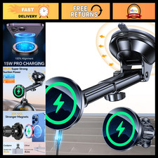 Magnetic Wireless Car Charger Mount - Ultra Strong Phone Holder for iPhone 17/16