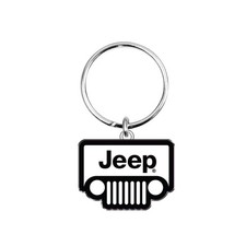 Jeep Logo Die-Cut Metal Key Chain Key-Charm, Official Licensed