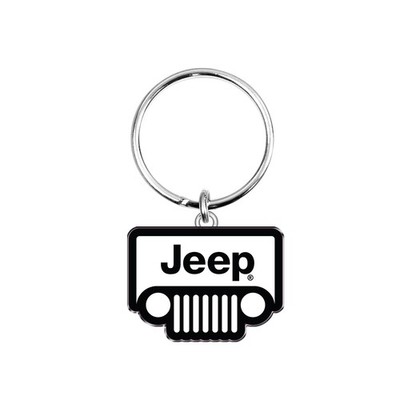 Jeep Logo Die-Cut Metal Key Chain Key-Charm, Official Licensed