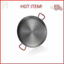 Garcima 9.5-inch Carbon Steel Paella Pan, 24cm