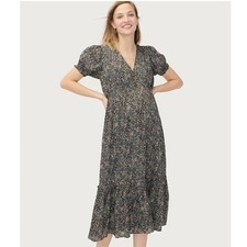 Hatch Maternity Women's THE EMMELINE DRESS Black Garden Floral Size 2 M/6-8 NEW