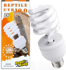 UVB Reptile Light, 10.0 24W, UVA UVB Reptile Light Bulb Lamp for Bearded Dragon,