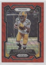 2023 Panini Prizm Rookies Red Wave Prizm 34/149 Dontayvion Wicks #333 06or