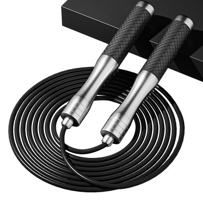 Skipping Rope Womens Mens Adjustable Length Jump Alloy Silicone Handle Workout