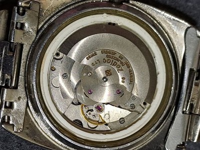 VINTAGE ZODIAC SST 36000 AUTO HIGH BEAT DAY DATE STEEL SWISS WATCH