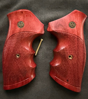 Ruger GP100, Super Redhawk Alaskan Custom Hardwood Grips -Fits .357 .44 Mag 10mm
