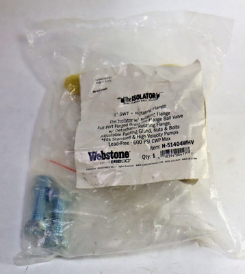 Nibco Webstone H-51404WHV 1'' SWT x Rotating Flange Full Port Ball Valve