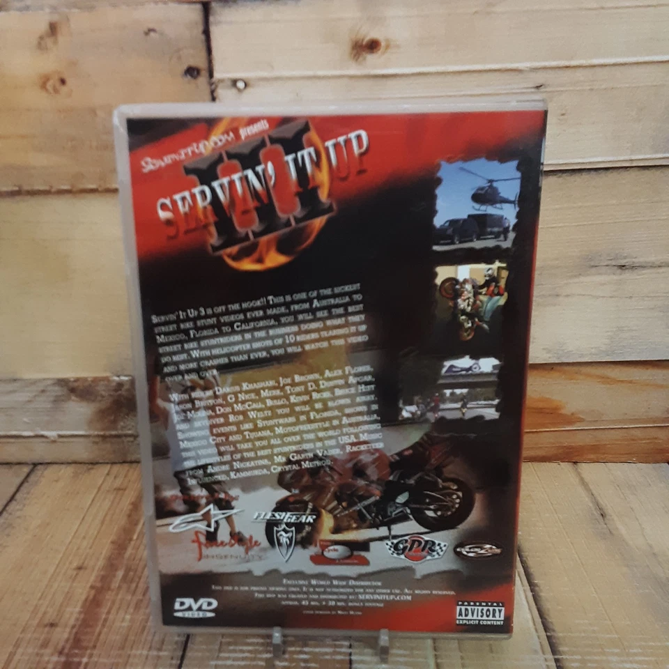 Servin’ It Up III DVD Used Motorcycle Stunts Extreme Sports  - Image 2 of 4