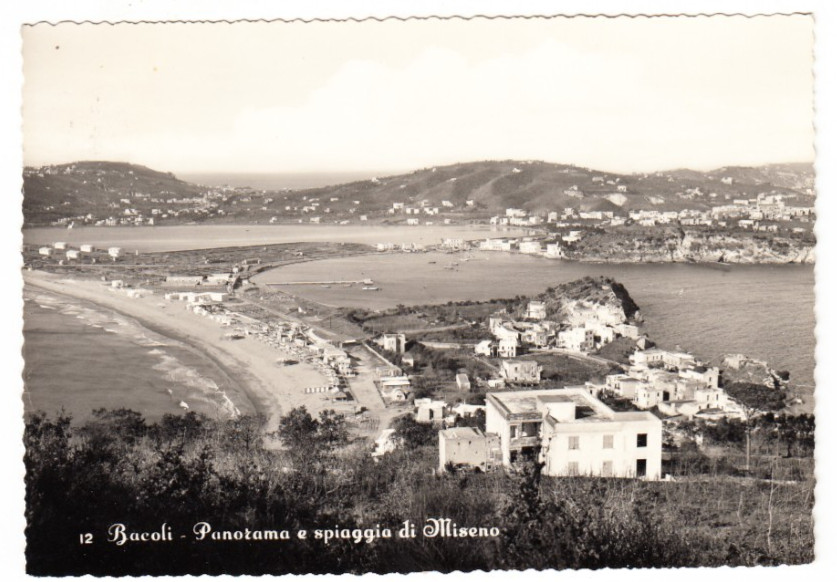 26-02875 - BACOLI NAPOLI - PANORAMA E SPIAGGIA MISENO VIAGGIATA 1960